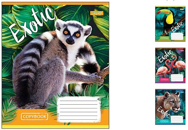 

Тетрадь А5 18 листов в линию "EXOTIC ANIMAL" 25шт в упак 1 Вересня (764551)