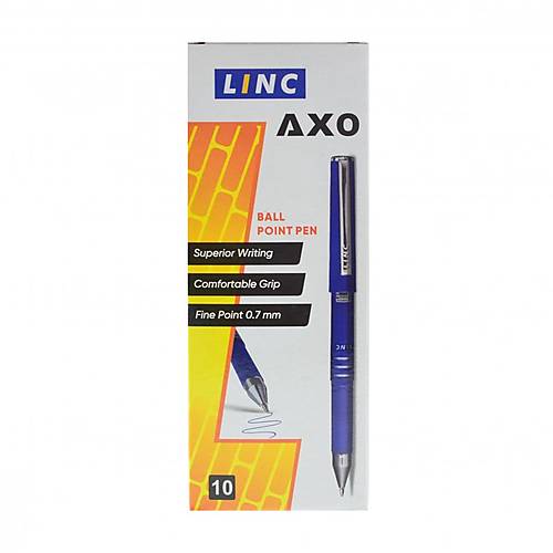 

Ручка шариковая масляная "AXO Roller" синяя 0,7 мм (10 шт в пачке) LINC (410975)