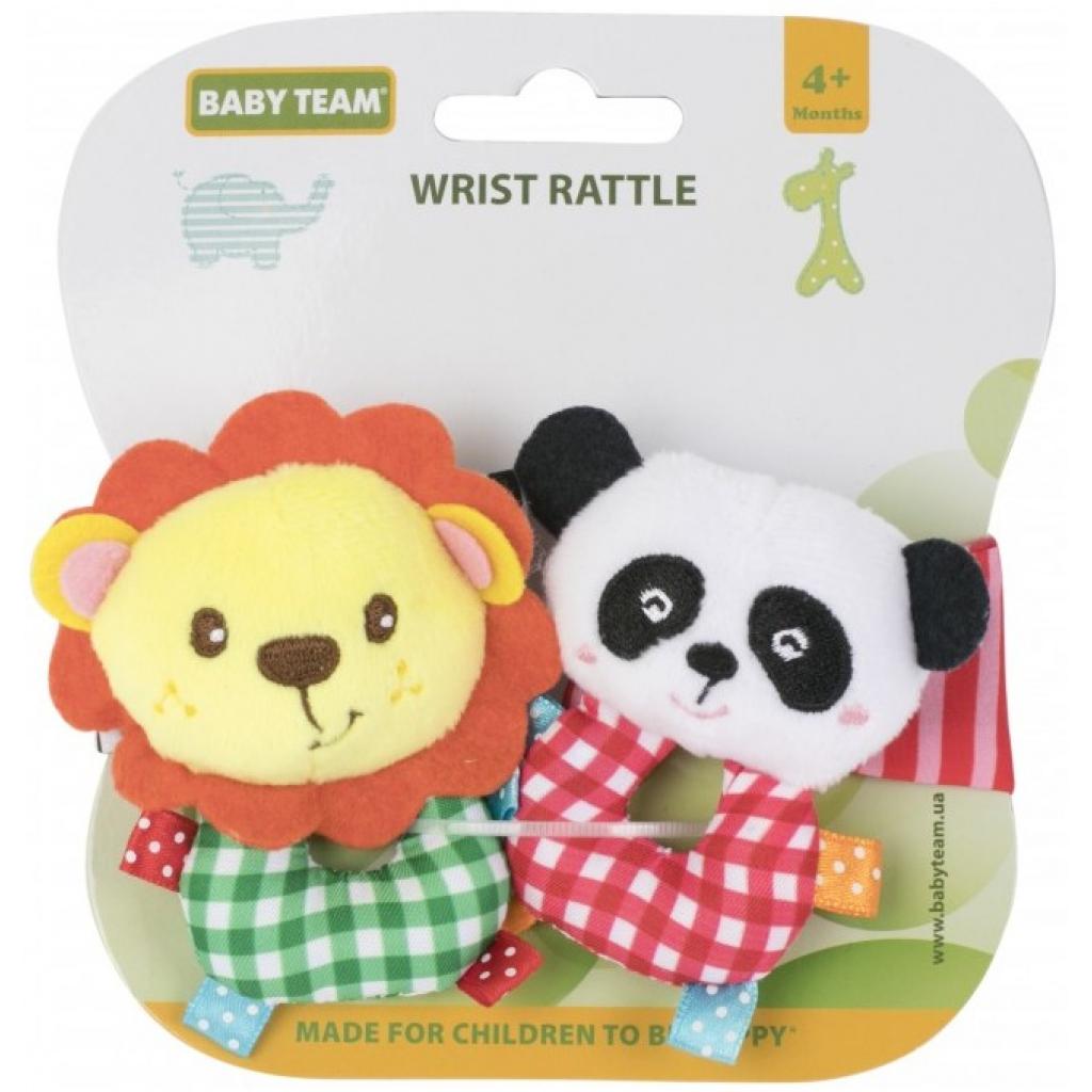 

Погремушка Baby Team Погремушка-браслет Панда+львенок (8504_Панда)