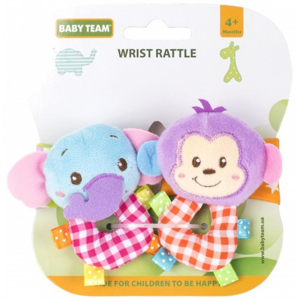 

Погремушка Baby Team Погремушка-браслет Слоник+обезьянка (8504_Слоник)