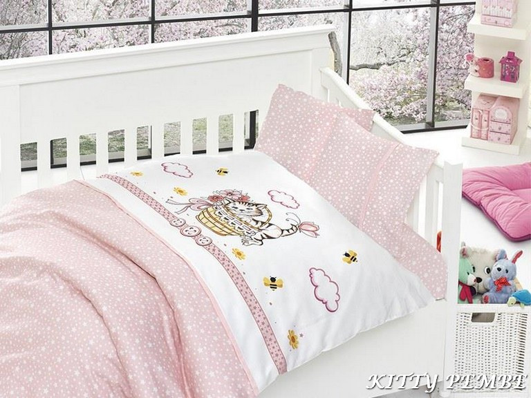 

Комплект постельного белья в кроватку First Choice Satin Bamboo детский сатин арт.Kitty Pembe