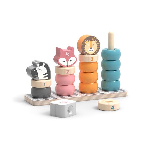 

Деревянный сортер-пирамидка PolarB Зверята Viga Toys Разноцветный 000126867