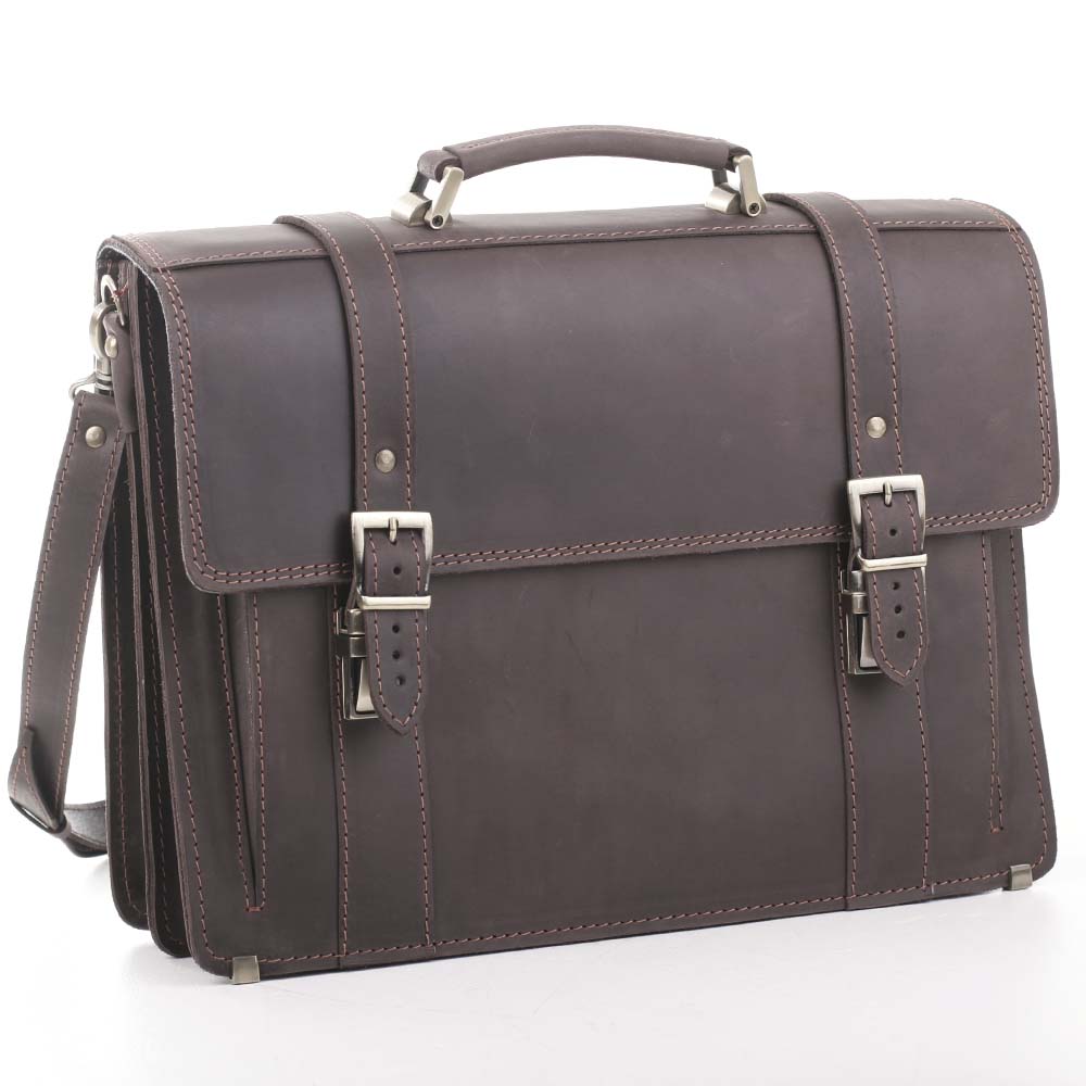 

Деловой кожаный портфель Old master арт. RVM-3Brown