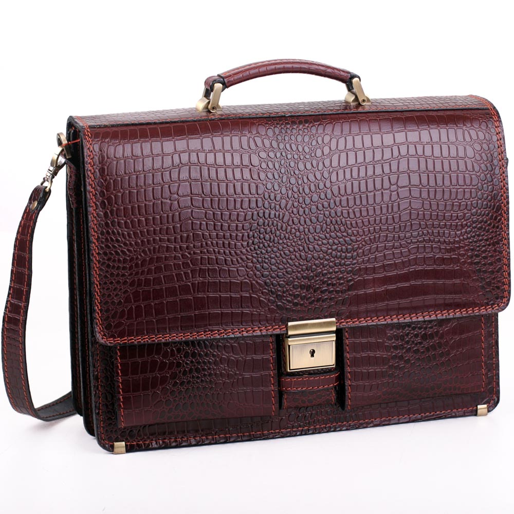 

Большой кожаный портфель Old master арт. PAV-25Kroko8
