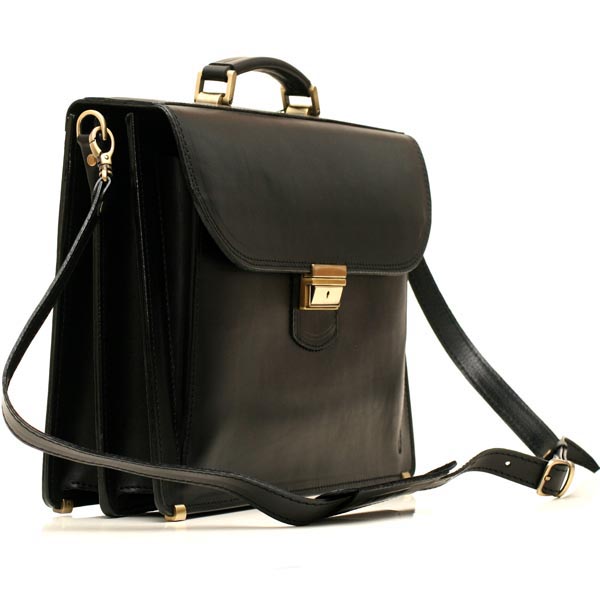

Кожаный портфель ручной работы Old master арт. RVM-1Black