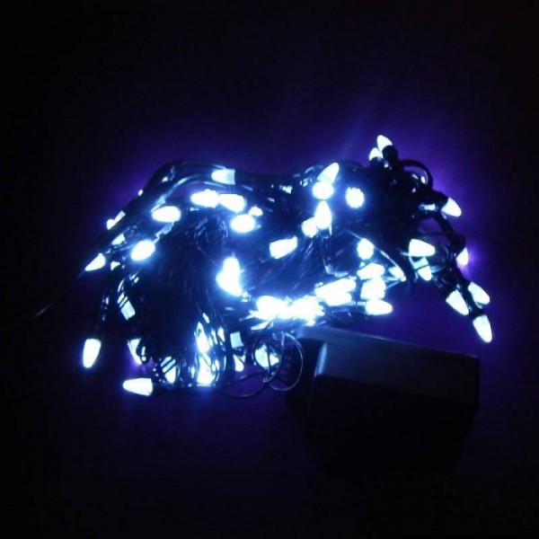 

Гирлянда светодиодная LED100 1-17 белая/черный провод конус-рис (PL000909)