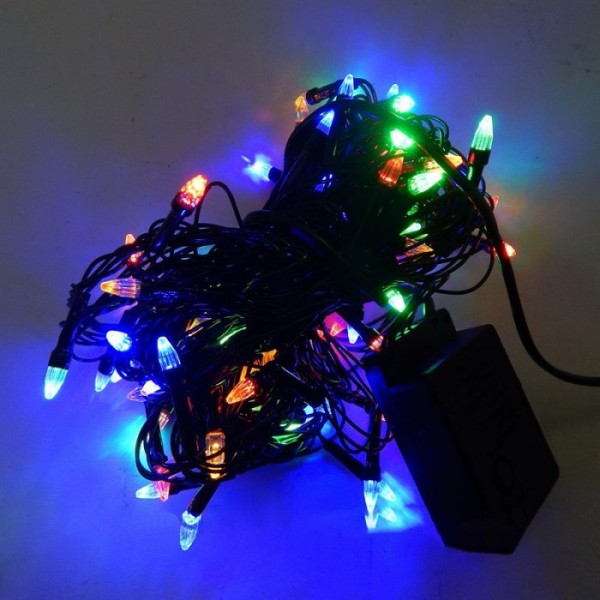 

Гирлянда светодиодная LED100 1-15 RGB черный провод конус-рис (PL000910)