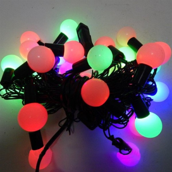 

Гирлянда светодиодная шарики LED 28 RGB черный провод (PL000919)
