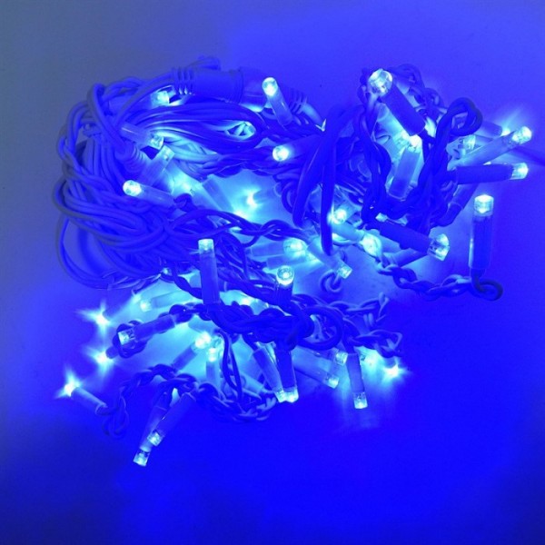 

Гирлянда Уличная Бахрома LED 100 синяя/белый провод (PL000852)