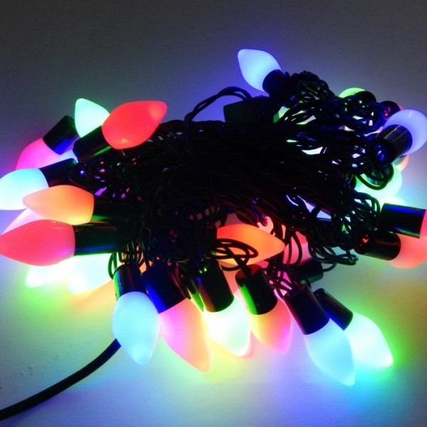 

Гирлянда светодиодная конусы LED 40 RGB черный провод (PL000925)