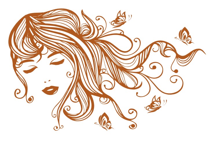 

Интерьерная виниловая наклейка на стену IdeaClock Beautiful girl with butterflies 120х75 см Ореховый(53234-46-46)