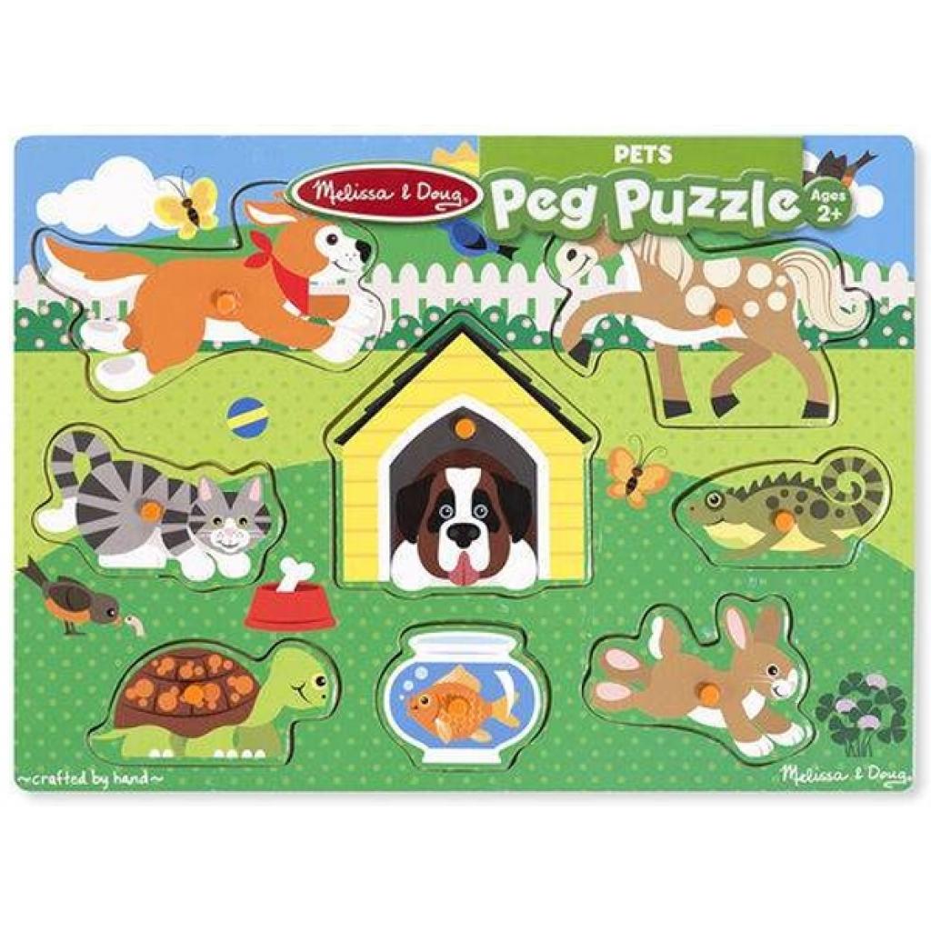 

Развивающая игрушка Melissa&Doug Рамка-вкладыш Домашние животные 8 эл (MD19053)