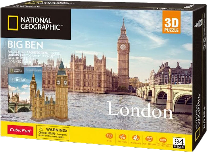 

Трехмерная головоломка-конструктор Cubic Fun National Geographic Биг Бен (6944588209926)