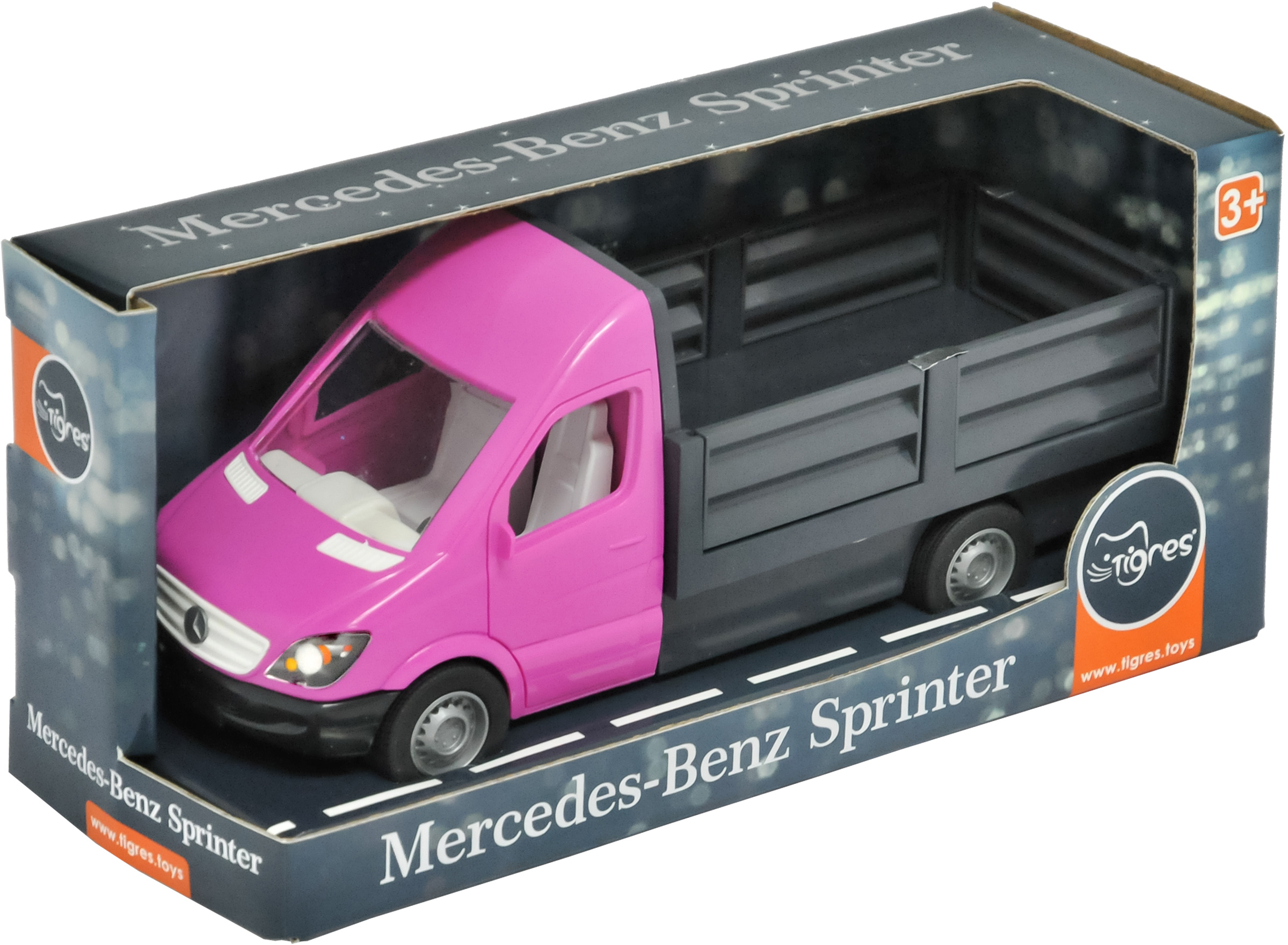 

Автомобиль Tigres Mercedes-Benz Sprinter бортовой Розовый (39674)