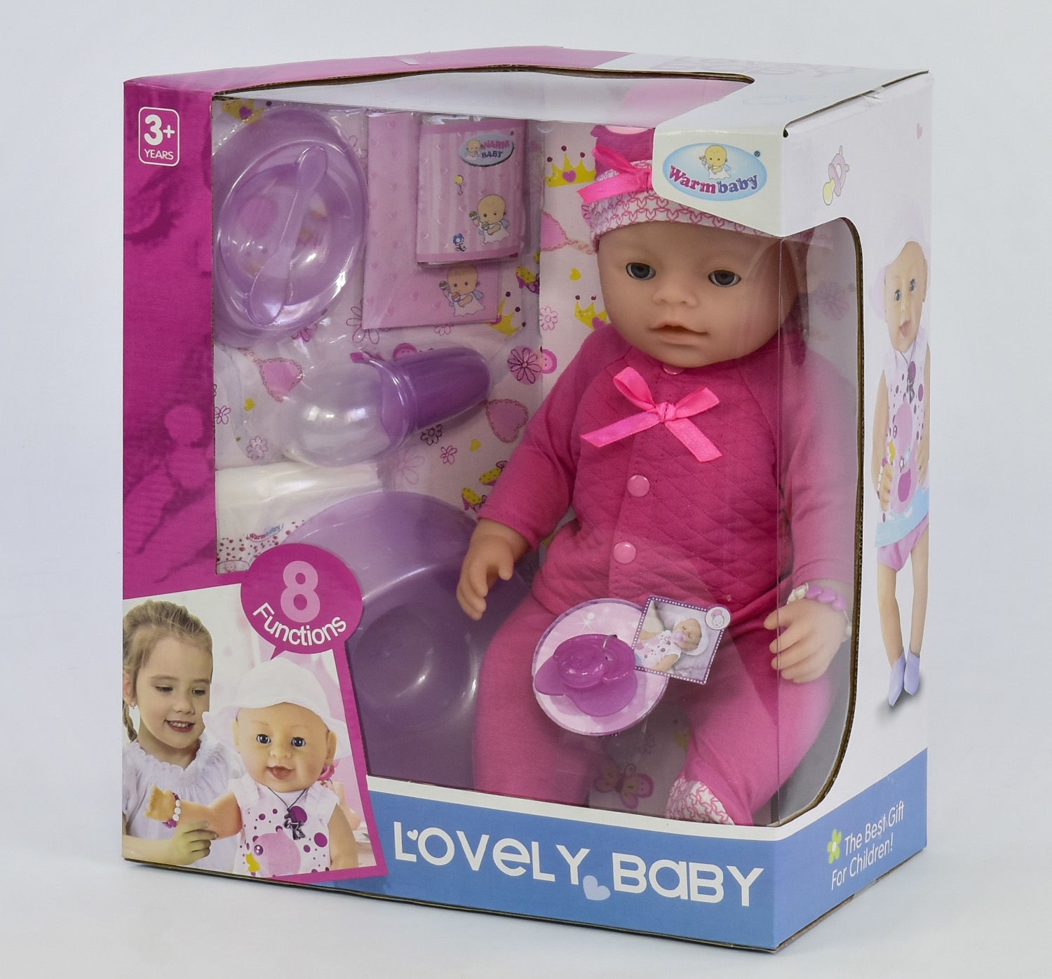 

Пупс функциональный Warm Baby 8040-488 42 см 8 функций с аксессуарами
