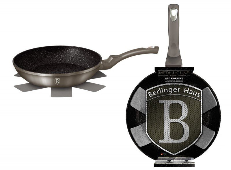 

Сковорода Berlinger Haus Carbon Metallic Line D28 см без крышки алюминий BH-1231N