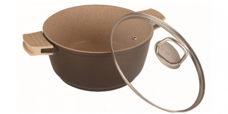 

Кастрюля Blaumann Sapphire Beige Line с крышкой 5.8л D28см Алюминий BL-1120B