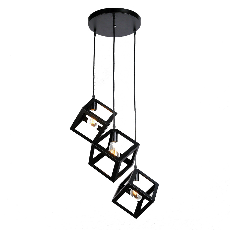 

Подвесная люстра в лофт стиле Svitlight TY001-A/3 BK N