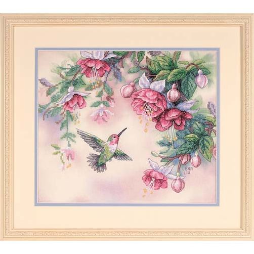

Набір для вишивання хрестиком "Колібрі і фуксії//Hummingbird & Fuchsias" DIMENSIONS 13139