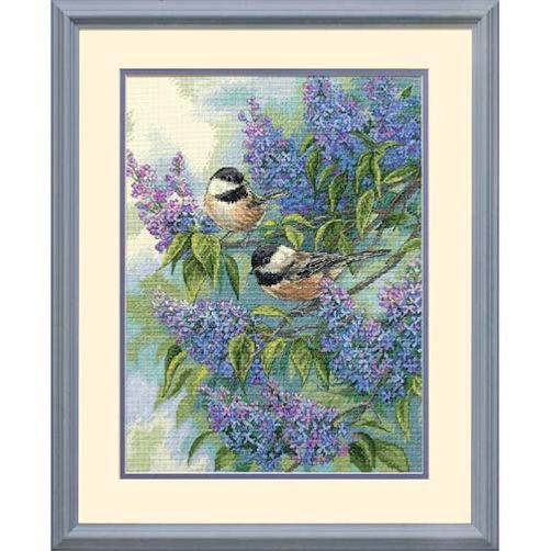 

Набір для вишивання хрестиком "Синички і бузок//Chickadees and Lilacs" DIMENSIONS 35258