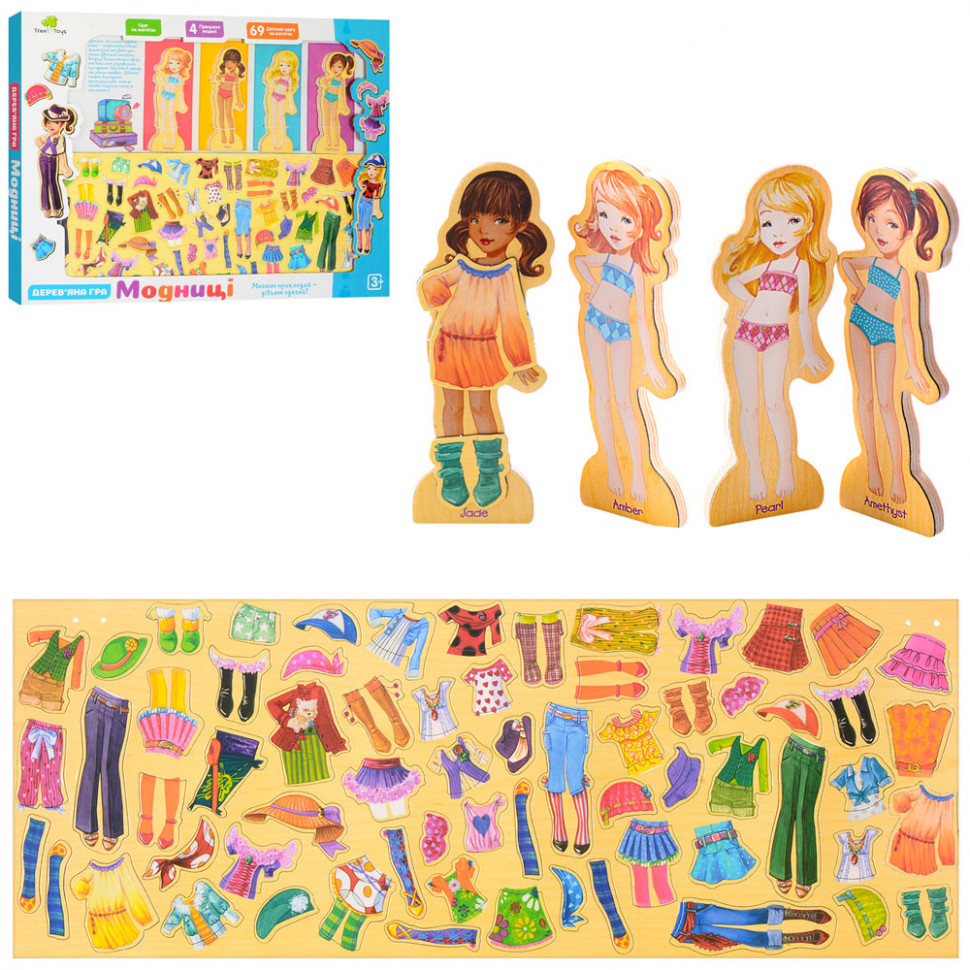 

Деревянная игрушка Шнуровка Tree Toys фрукты, овощи, ягоды (MD 1076)