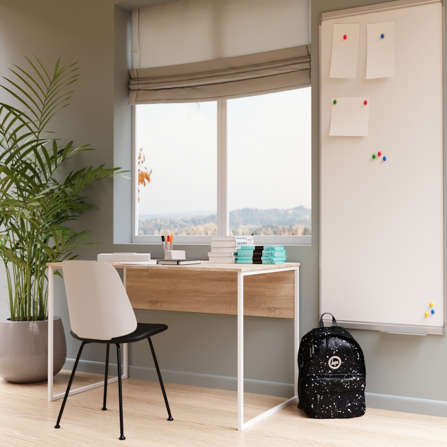 

Компьютерный стол Fenster Школьный Белый 74x120x60 ДСП Дуб сонома