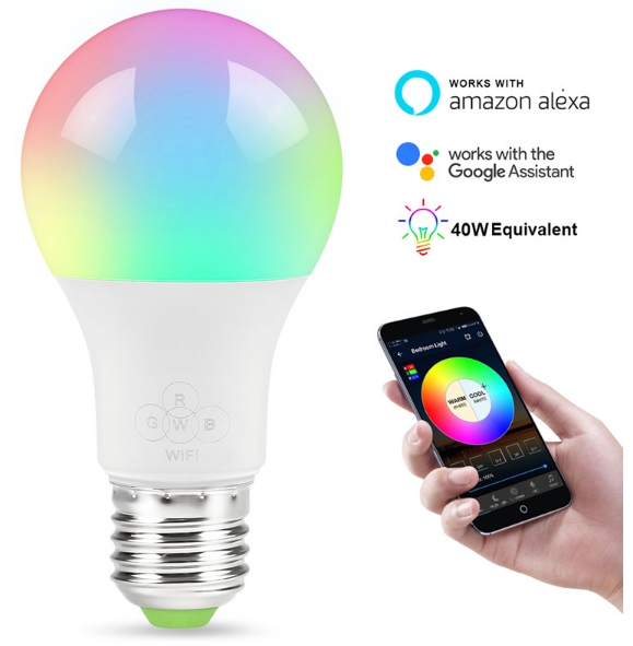 

Умная Wi-Fi светодиодная лампа Nexlux. E27, 6.5W,500 -999L