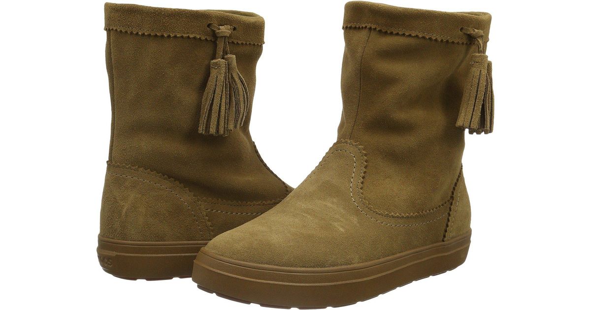 

Сапоги Crocs LodgePoint Suede Pullon Boot 35 (Светло-коричневые)
