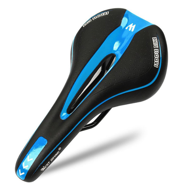 

Седло для горного велосипеда с отверстием West Biking 0801102 Black + Blue