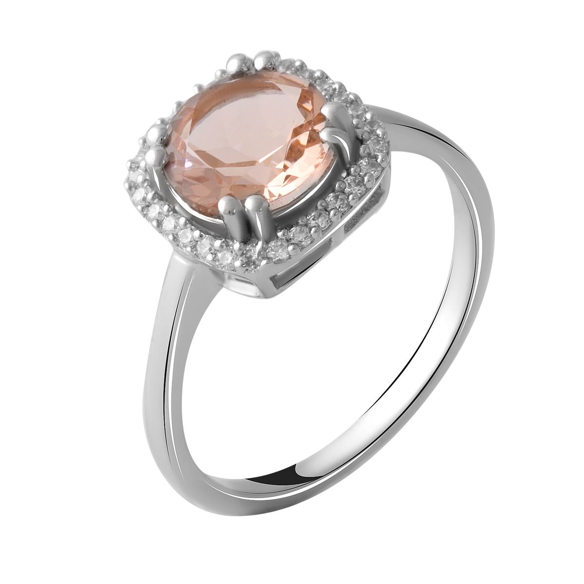 

Серебряное кольцо SilverLine с морганитом nano 1.675ct 16.5 размер
