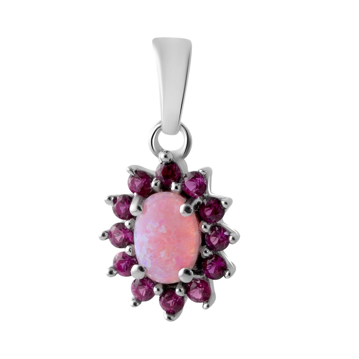 

Серебряная подвеска SilverLine с опалом 1.24ct, рубином nano