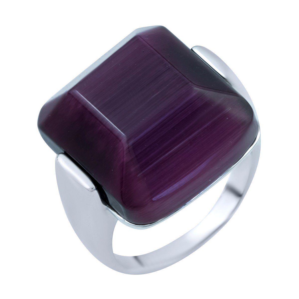 

Серебряное кольцо SilverLine с кошачьим глазом 17 размер