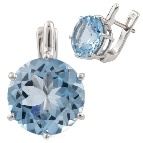 

Серебряные серьги SilverLine с натуральным топазом