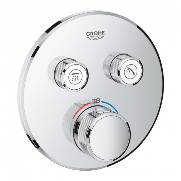 

Термостат Grohe Grohtherm SmartControl внешняя часть на 2 выхода (29119000)