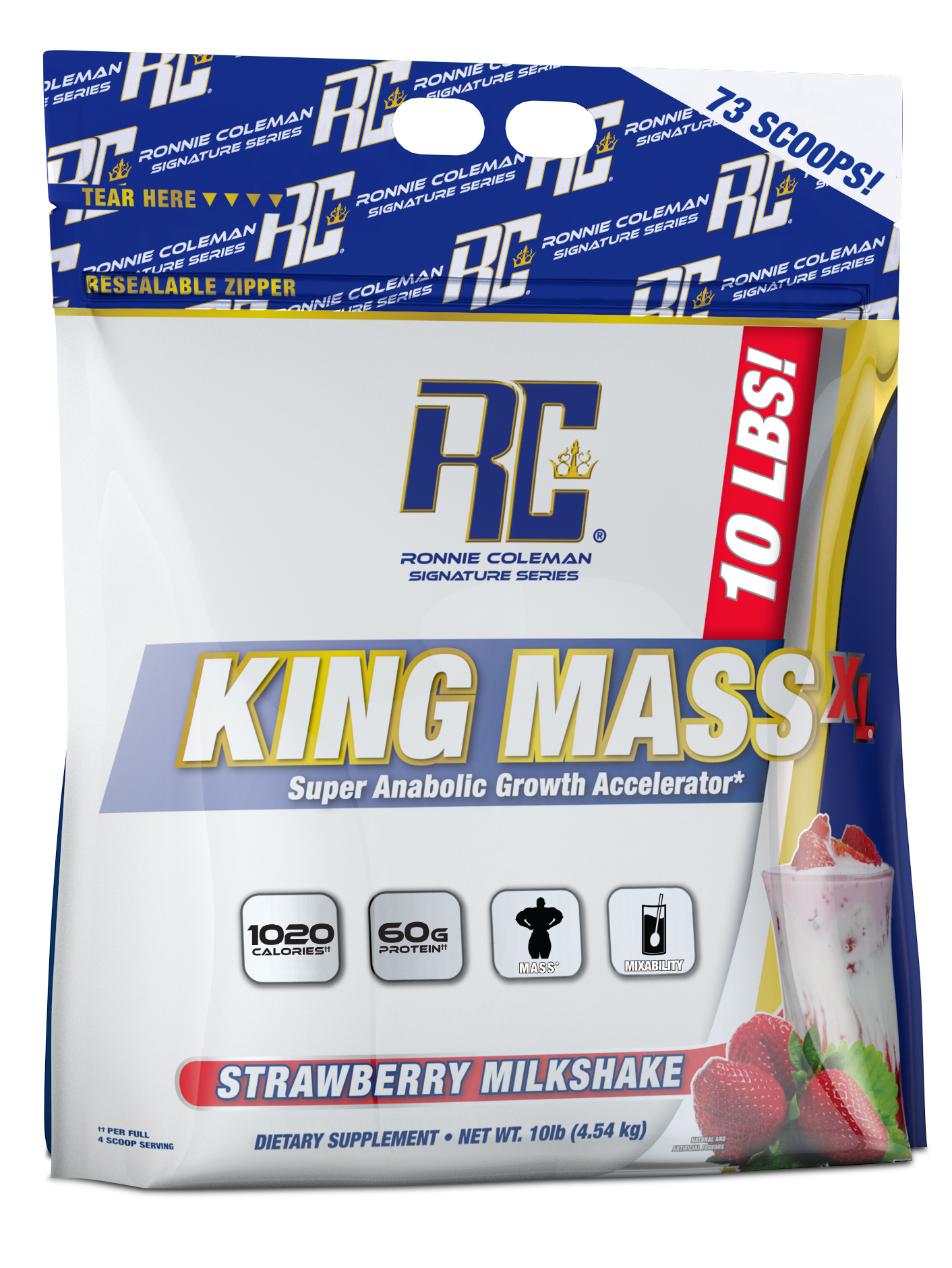 

Гейнеры Ronnie Coleman King Mass Xl Strawberry Milkshake 10lb/4540g