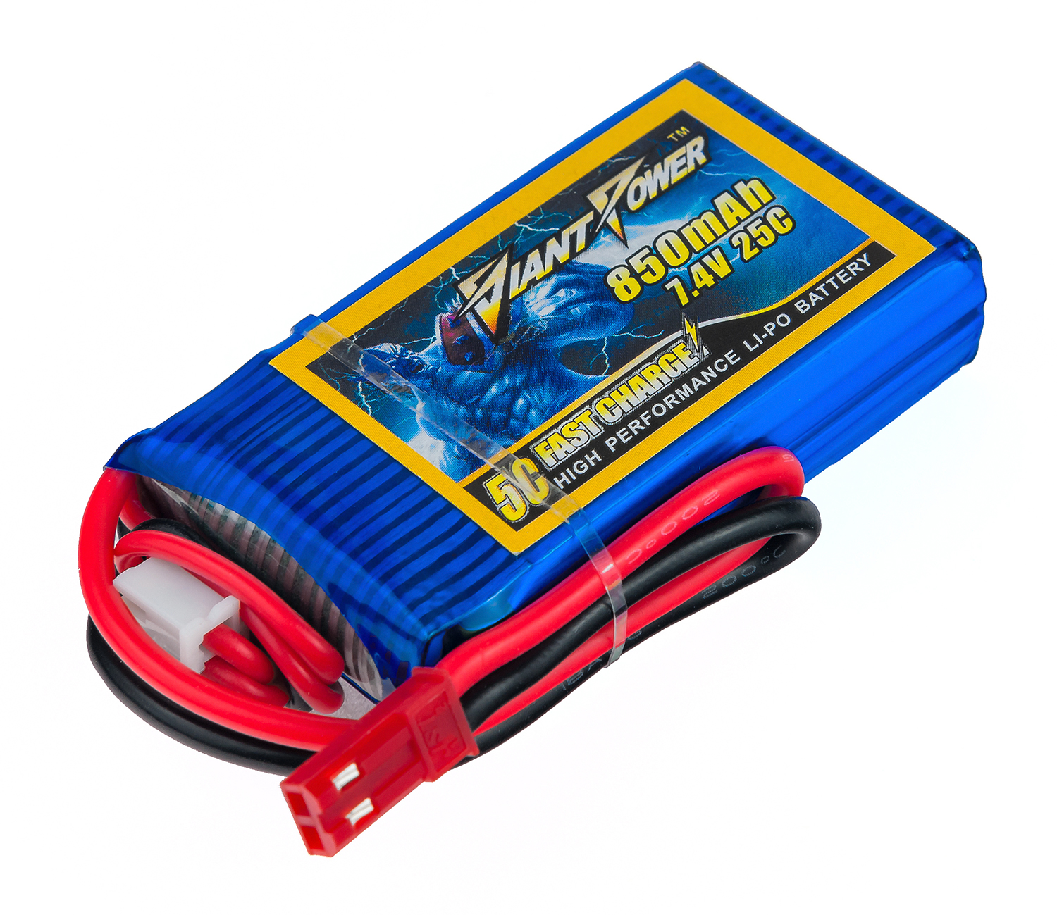 

Аккумулятор Giant Power (Dinogy) Li-Pol 850mAh 7.4V 2S 25C 13x29x55мм JST