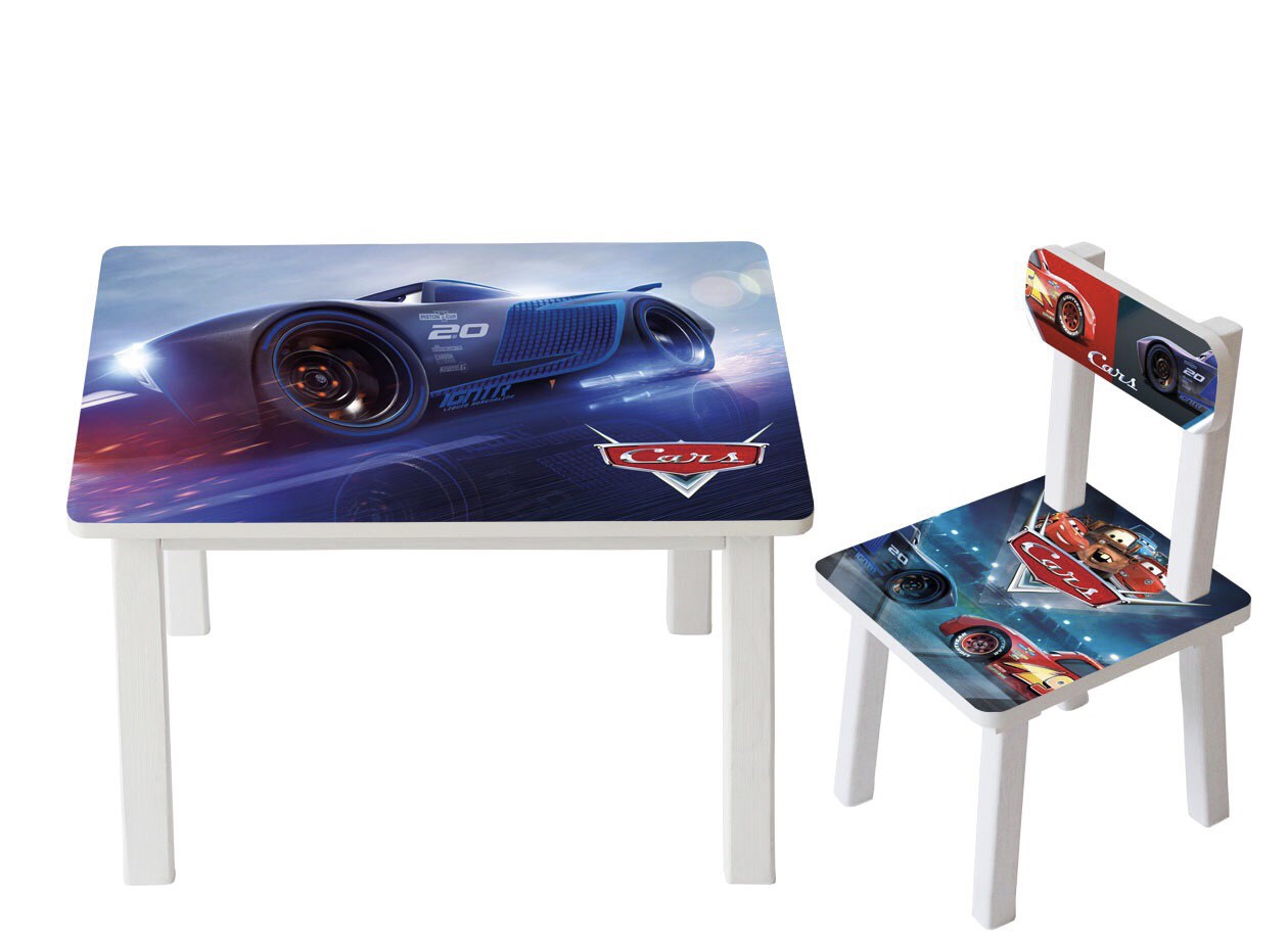 

Столик детский и стульчик Toys высота 43,5 см. 60/40 Тачки BSM2К-16