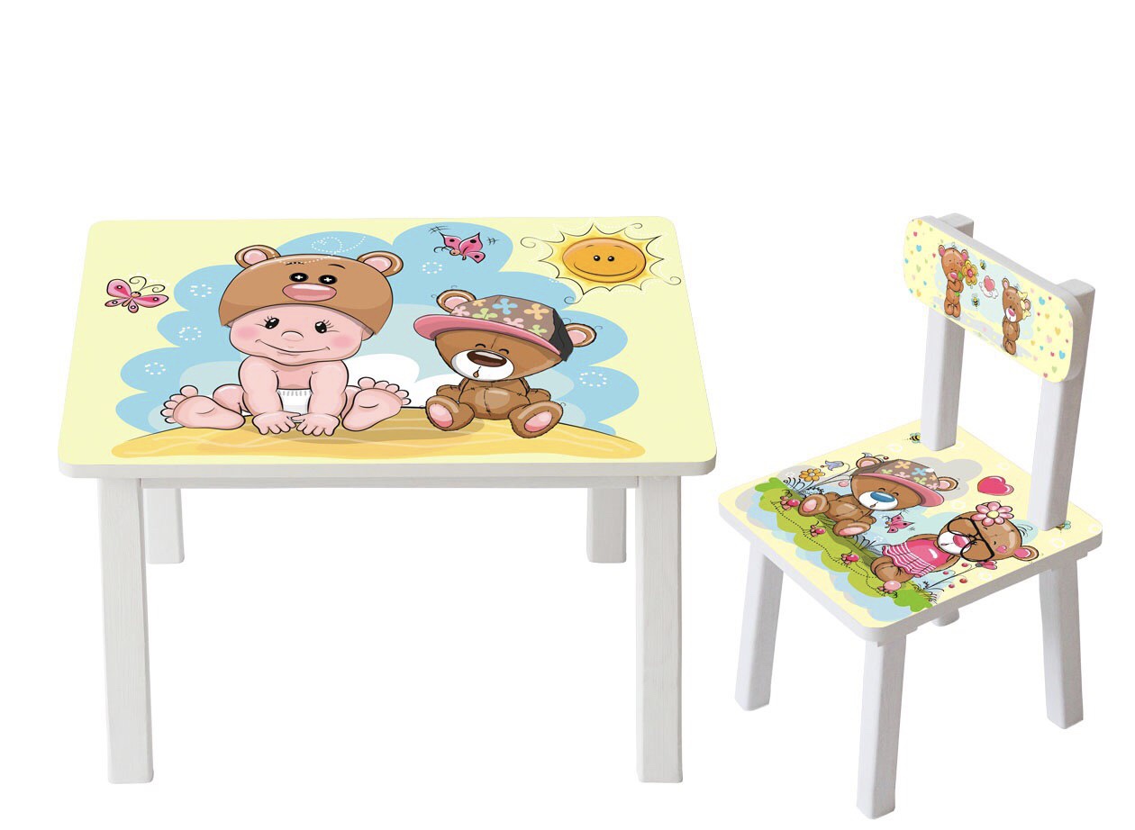 

Столик детский и стульчик Toys высота 43,5 см. 60/40 Малыш BSM2К-06