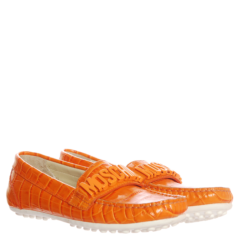 

Мокасины Moschino 25575 оранжевые/питон 31 оранжевый