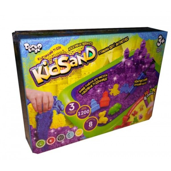 

Кинетический песок "KidSand" (1200 г) с песочницей (укр) KS-02-02U