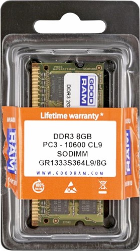 

Оперативна пам'ять So-Dimm GoodRam DDR3 8GB 1333MHz (GR1333S364L9/8G) (6105429)