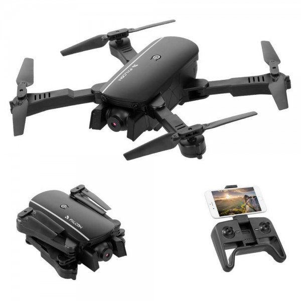 

Квадрокоптер Falcon 1808 Black – дрон с 4K и HD камерами, FPV, барометром, 15 мин. полета (k288)
