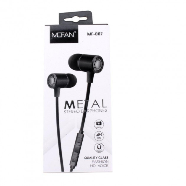 

Hаушники вакуумные с микрофоном MOFAN MF-007 Black