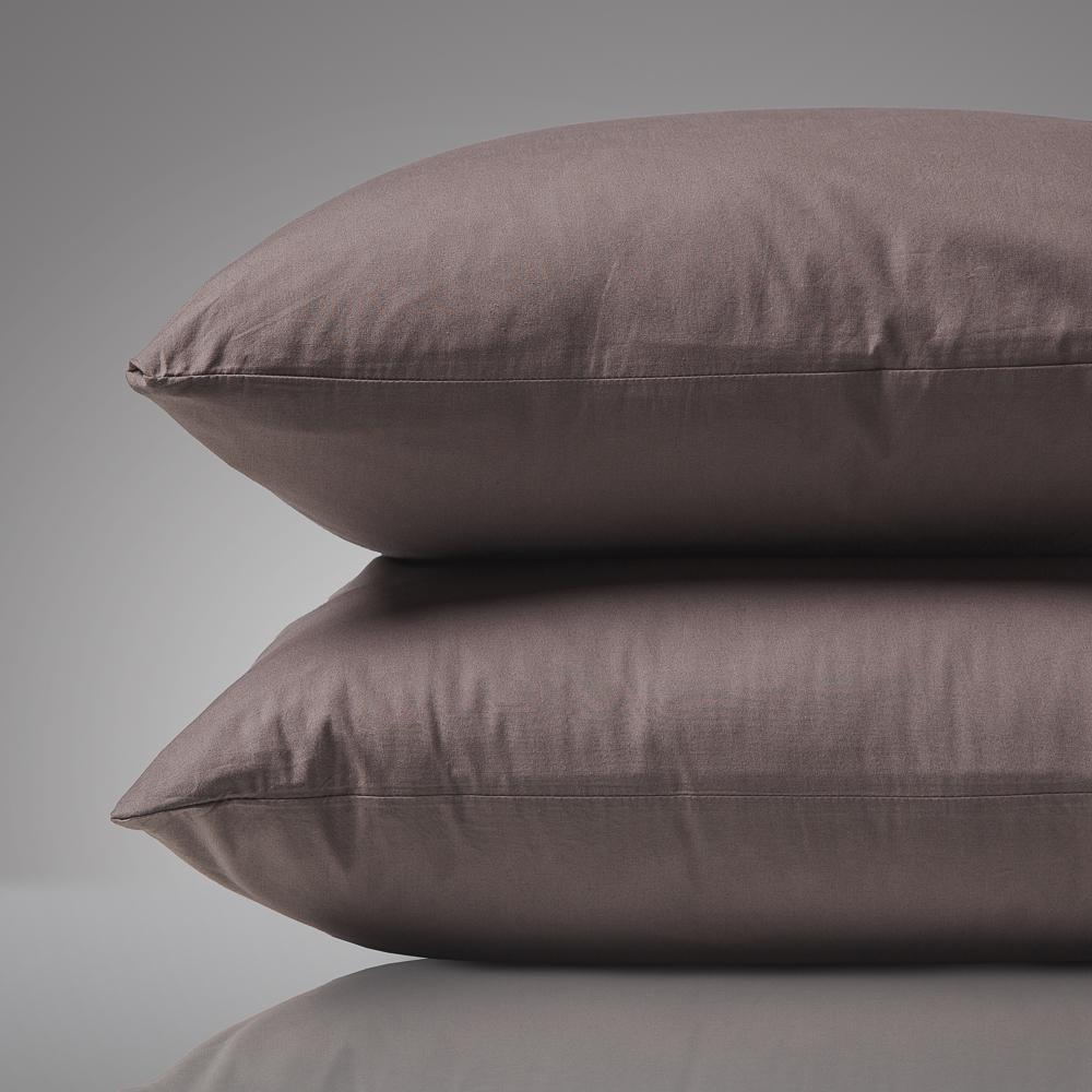 

Набор наволочек Home me Хлопок перкаль Basic Коричневый 50х90 2шт