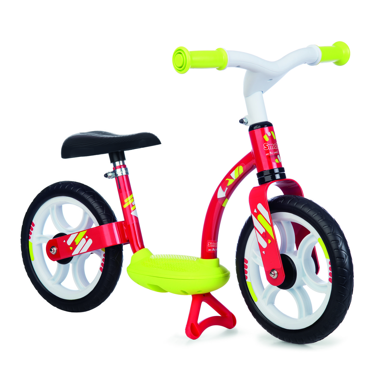 

Беговел детский Smoby Toys металлический с подножкой красный (770122)