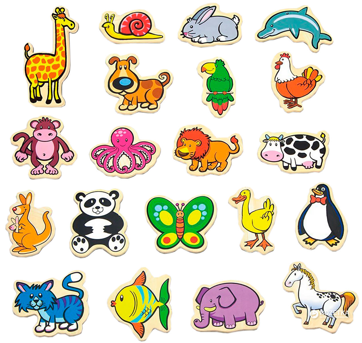 

Набор магнитных фигурок Viga Toys "В мире животных" 20 шт.