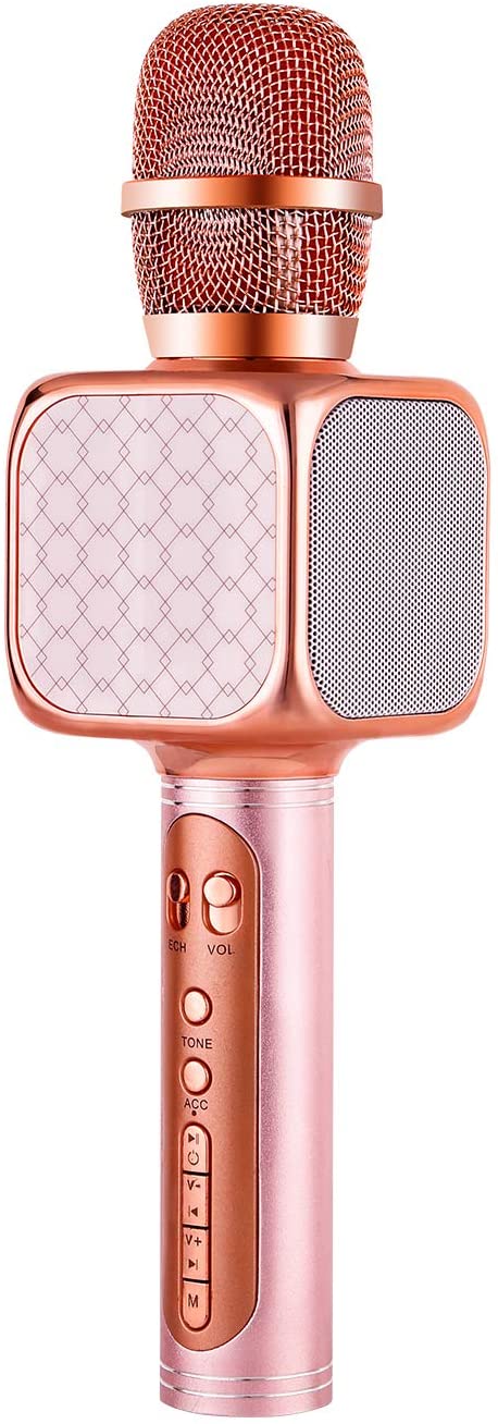 

Беспроводной караоке микрофон Magic Karaoke System Bluetooth колонка с мощными динамиками. Оригинал с подменой голоса и эхо – детский или взрослый вокальный. Розовый