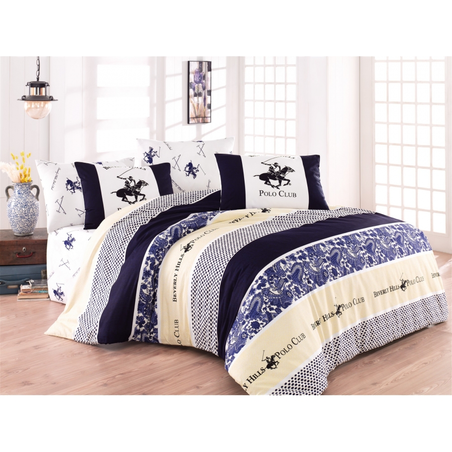 

Постельное белье Beverly Hills Polo Club ранфорс - BHPC 027 Cream полуторный