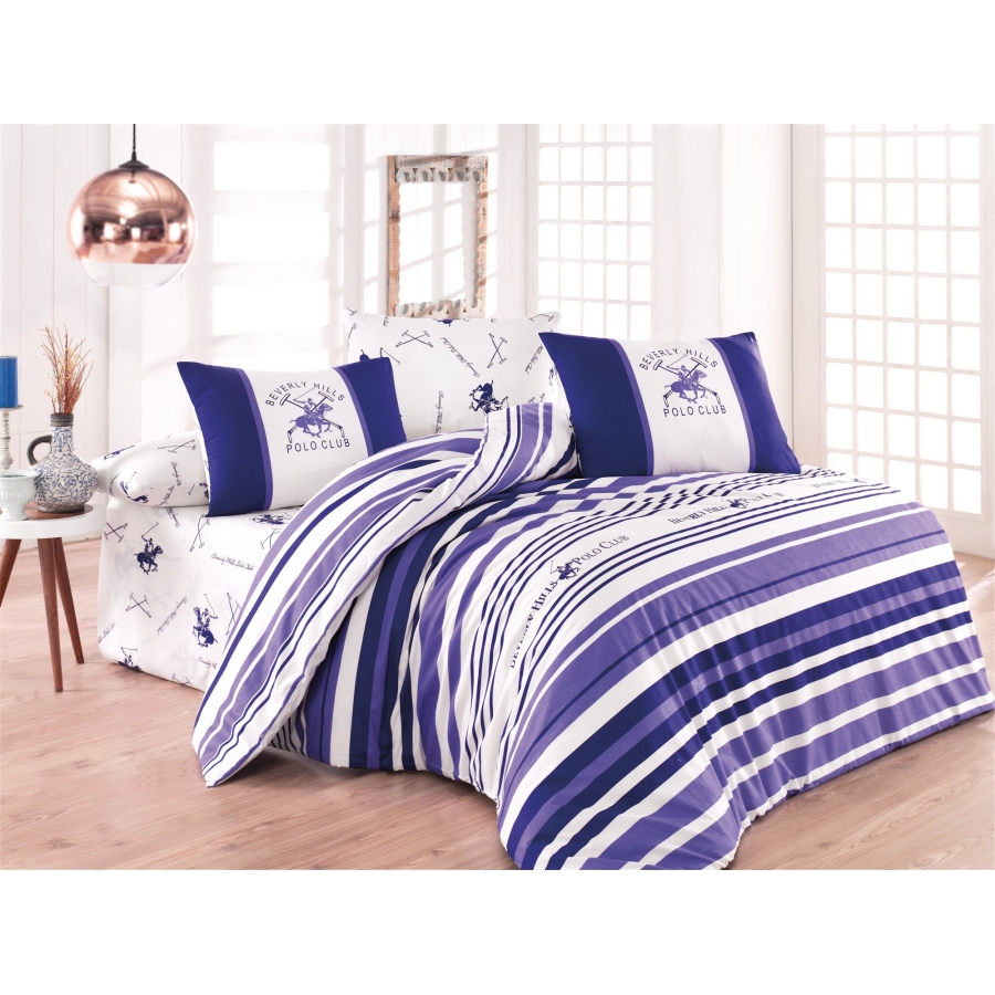 

Постельное белье Beverly Hills Polo Club ранфорс - BHPC 029 Lilac полуторный