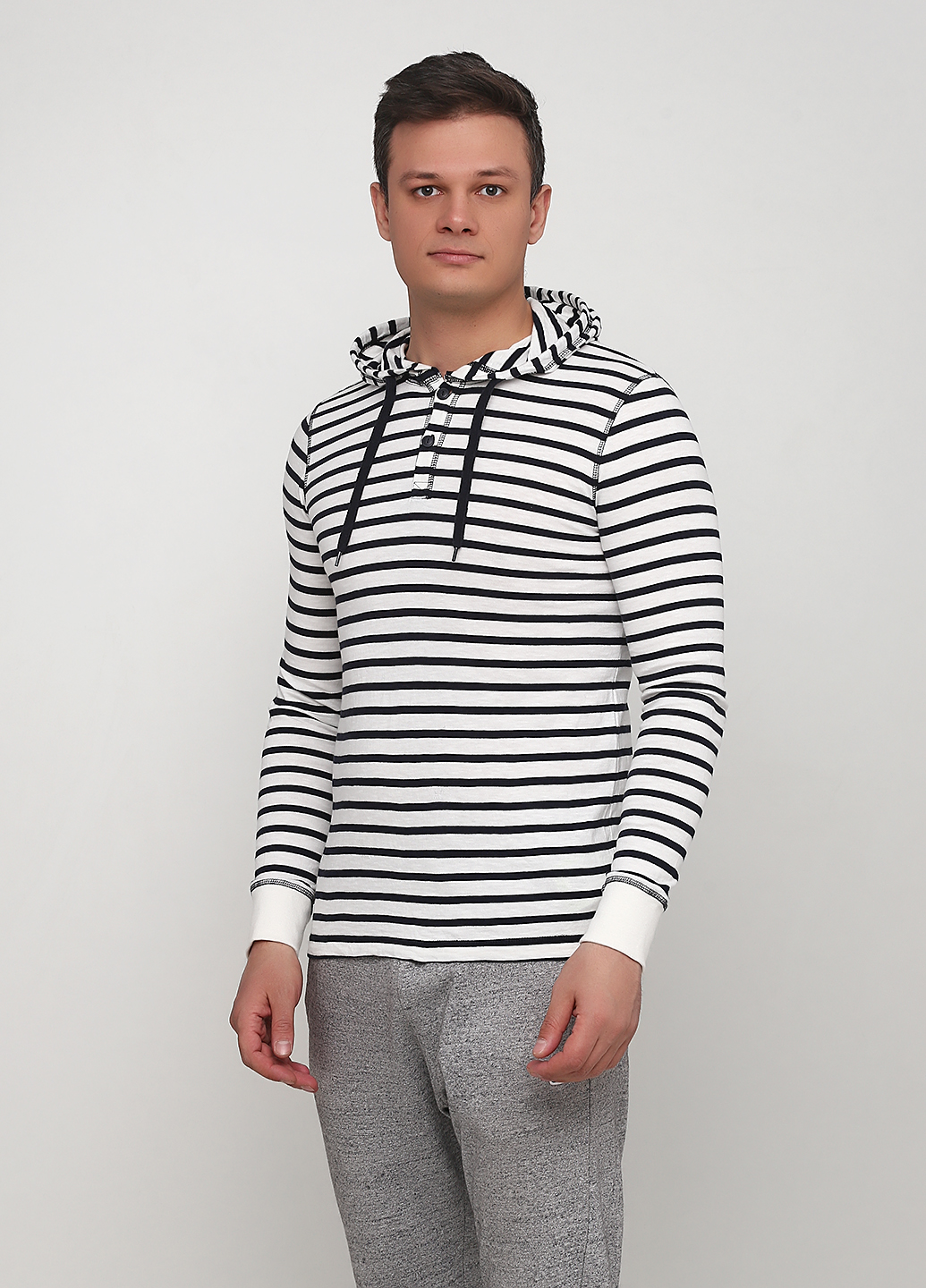 

Худи H&M 0187652_полоска S Белый/Темно-синий